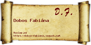 Dobos Fabiána névjegykártya